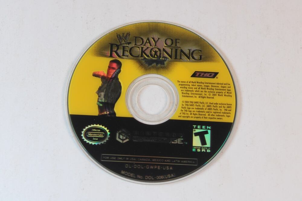 WWE: Day of Reckoning (Nintendo GameCube, 2004) Game Disc Only, No Tracking